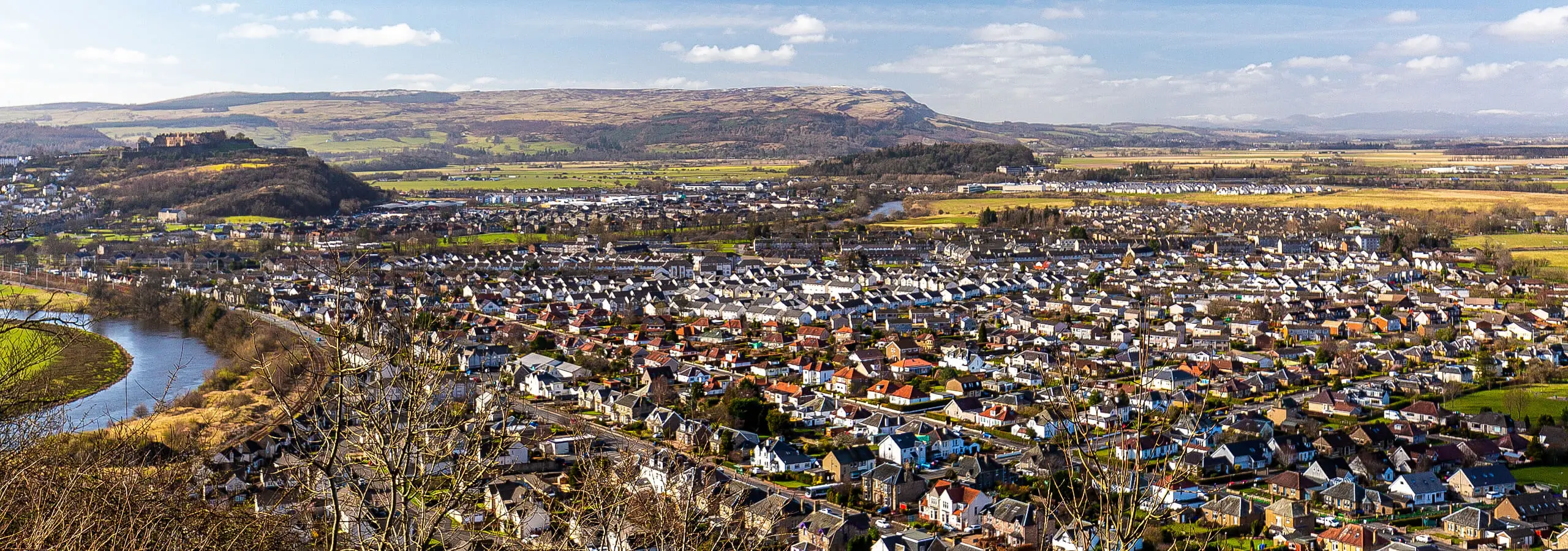 view of stirling from bridge of allan