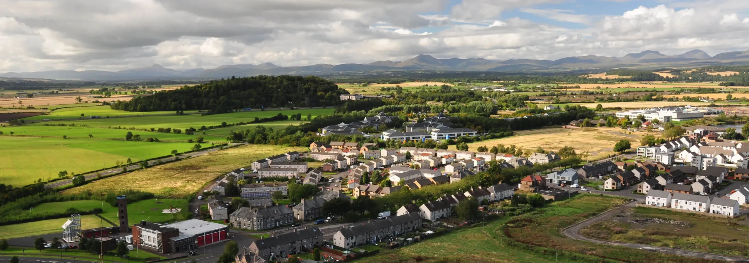 view from stirling castle across towards doune and callander
